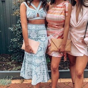 Alice McCall La Javanaise Cropped Top in Blue